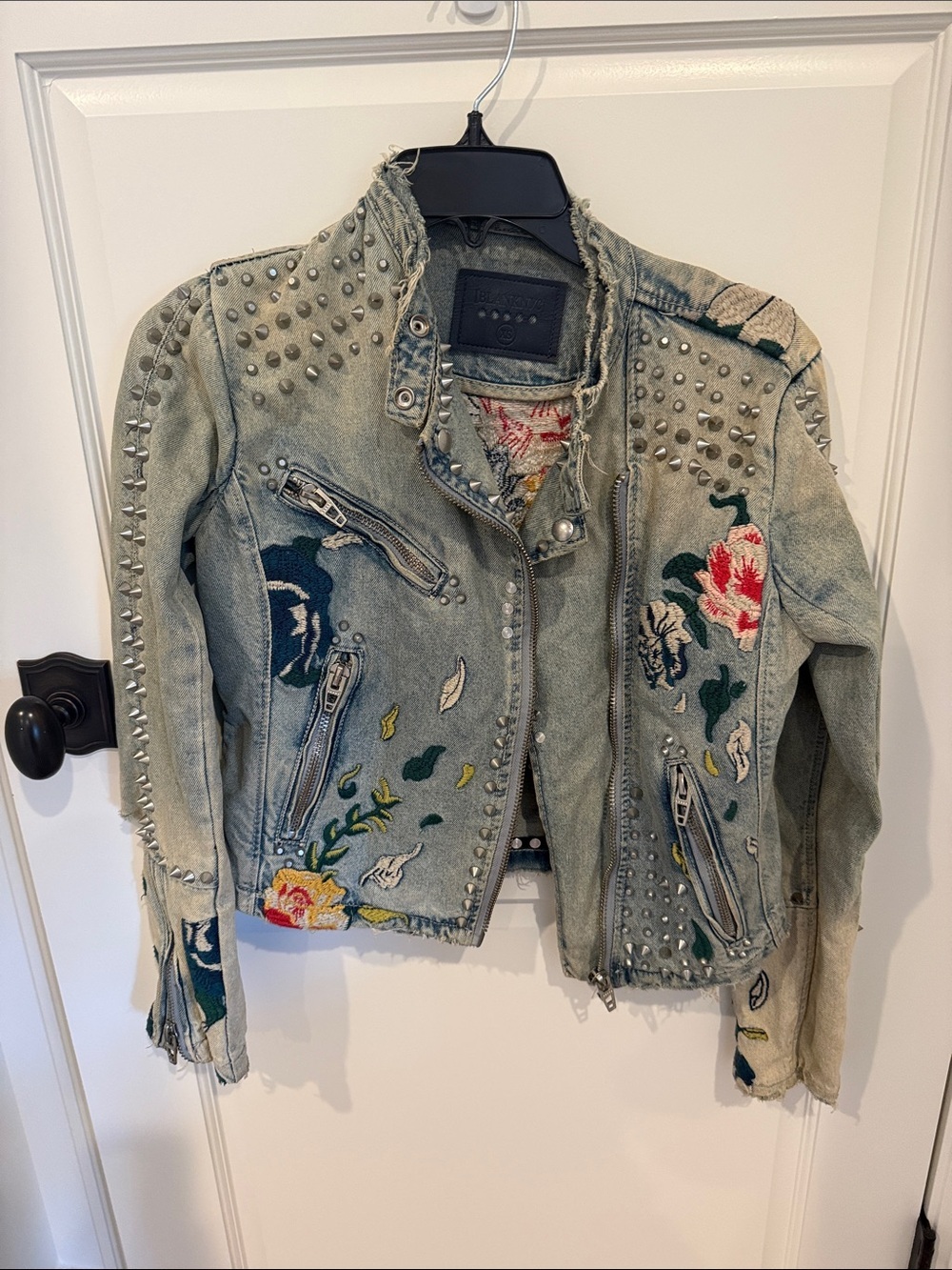 Blank NYC Studded Embroidered Jean Jacket - Picture 3 of 3